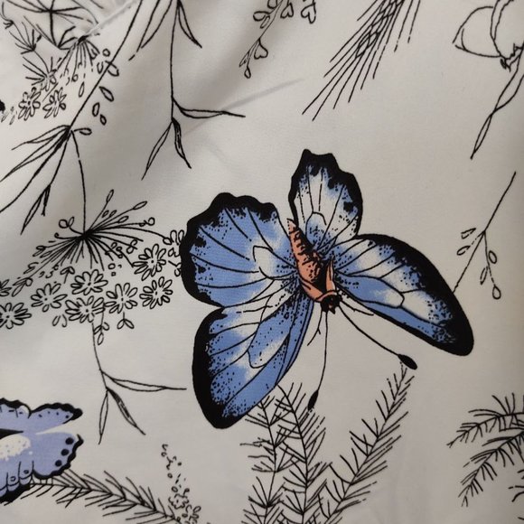 GAP Love Slip Dress Women's M Floral Striped White Midi Spaghetti Straps - Picture 6 of 11